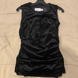 Brand New Black Suede Kobi Halperin Sleeveless Top